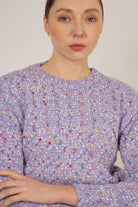 Purple rainbow flecked jumper_4