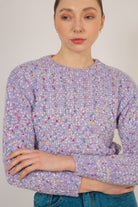 Purple rainbow flecked jumper_8
