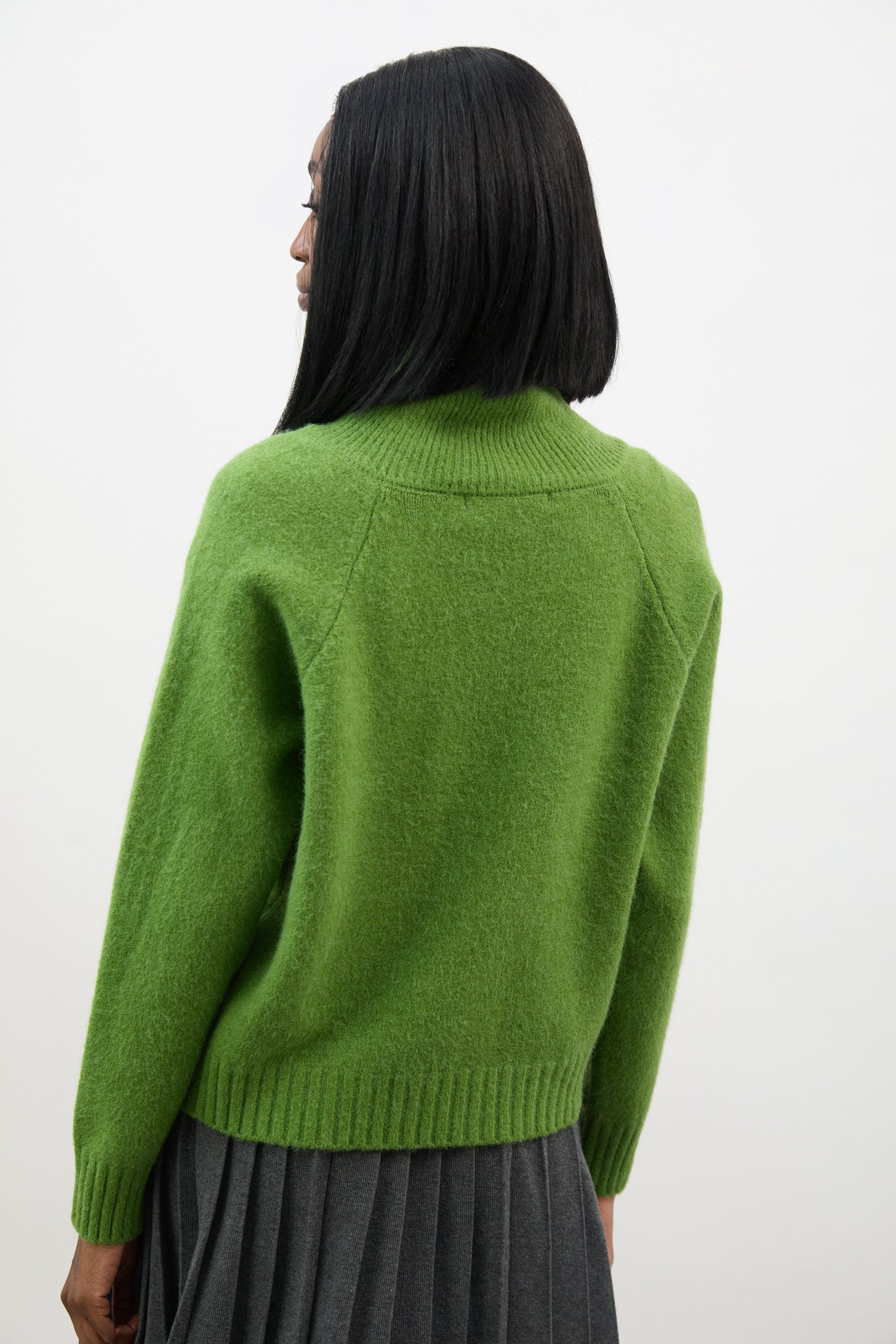 Apple green zip front jumper_2