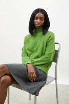 Apple green zip front jumper_5