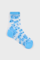 Aqua blue mixed flower sheer socks_3