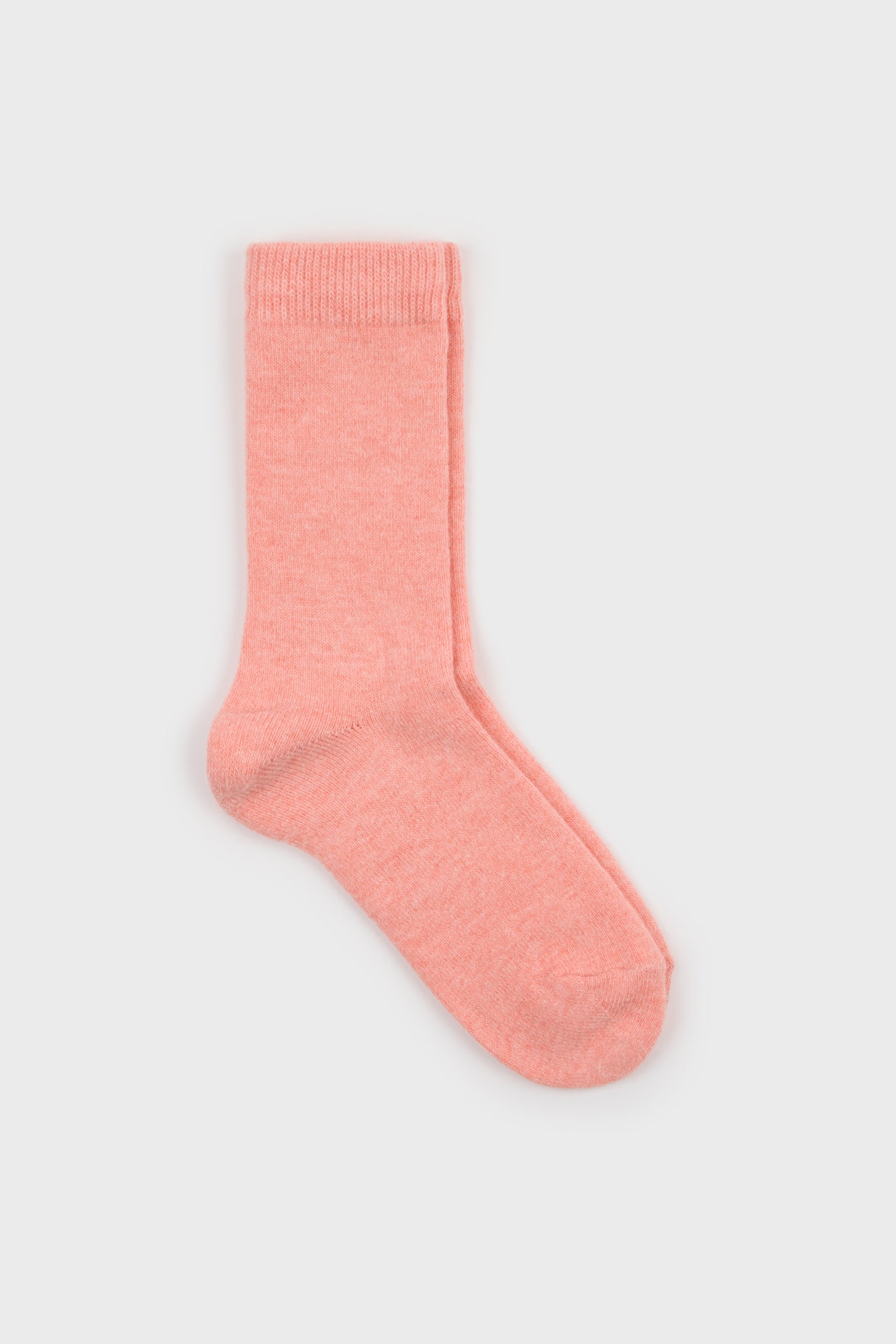 Baby pink smooth cashmere wool blend socks_1