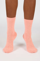 Baby pink smooth cashmere wool blend socks_4