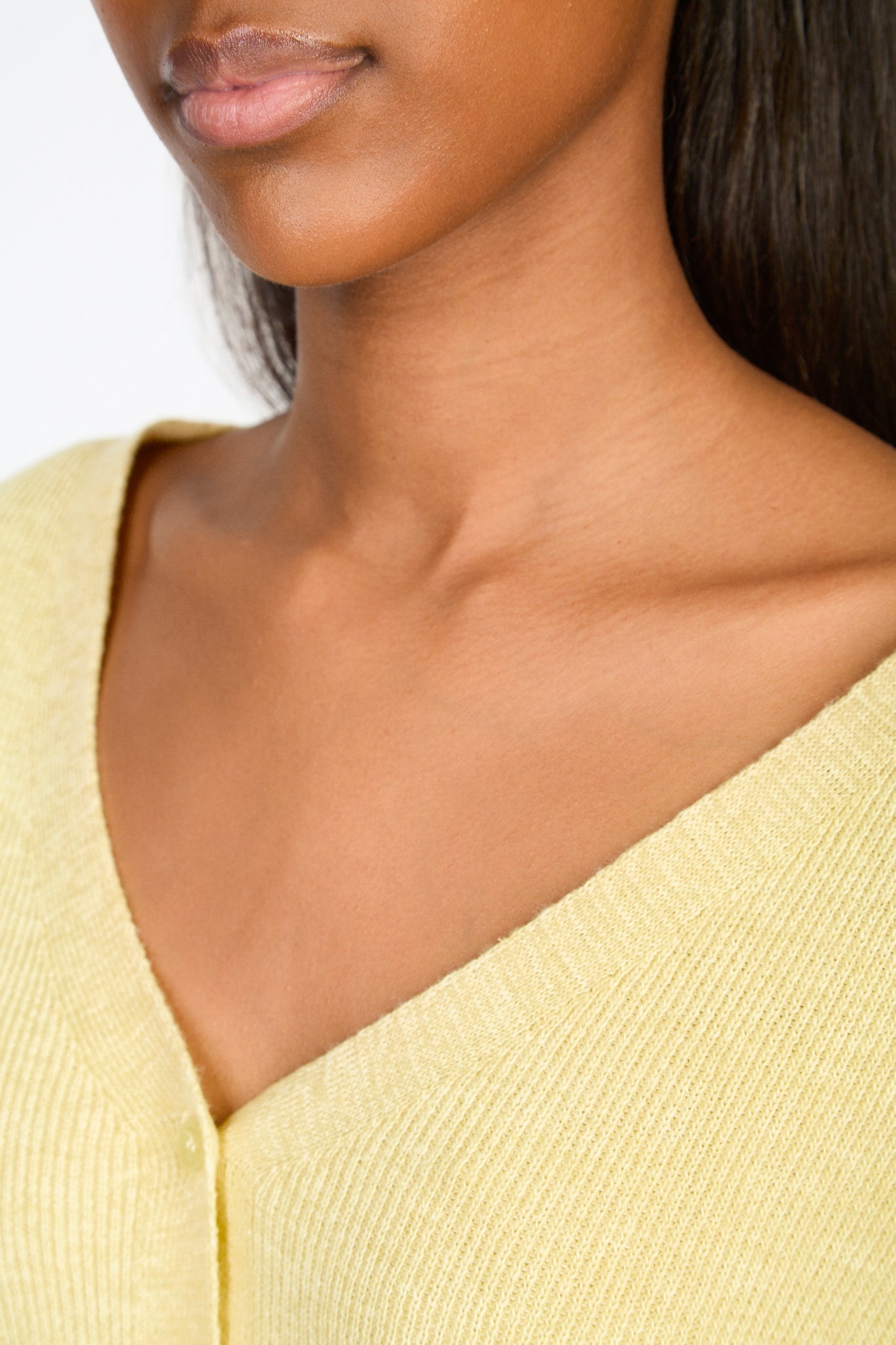 Baby yellow ribbed short sleeved cardigan_3