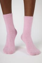 Baby pink angora smooth socks_2