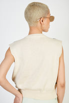 Beige and light blue intarsia flower sweater vest_2