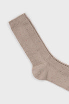 Beige rainbow fleck ribbed socks_2