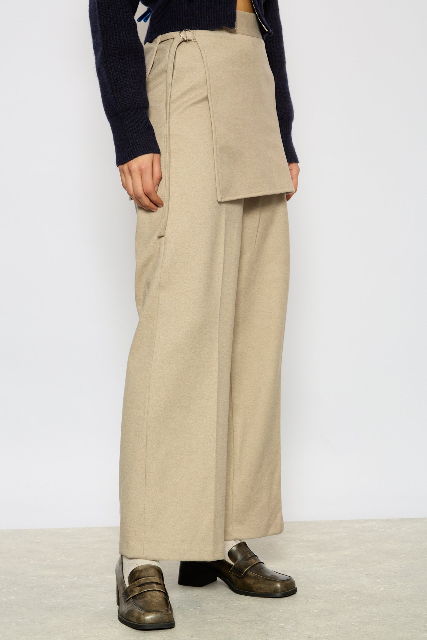 Beige smart skirt trousers