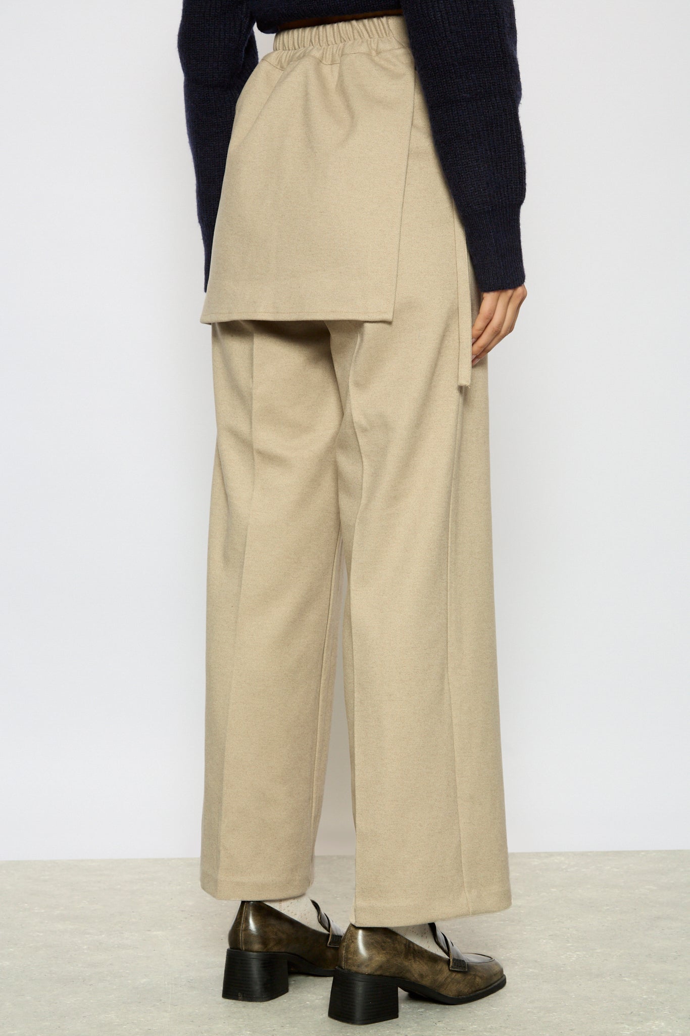 Beige smart skirt trousers