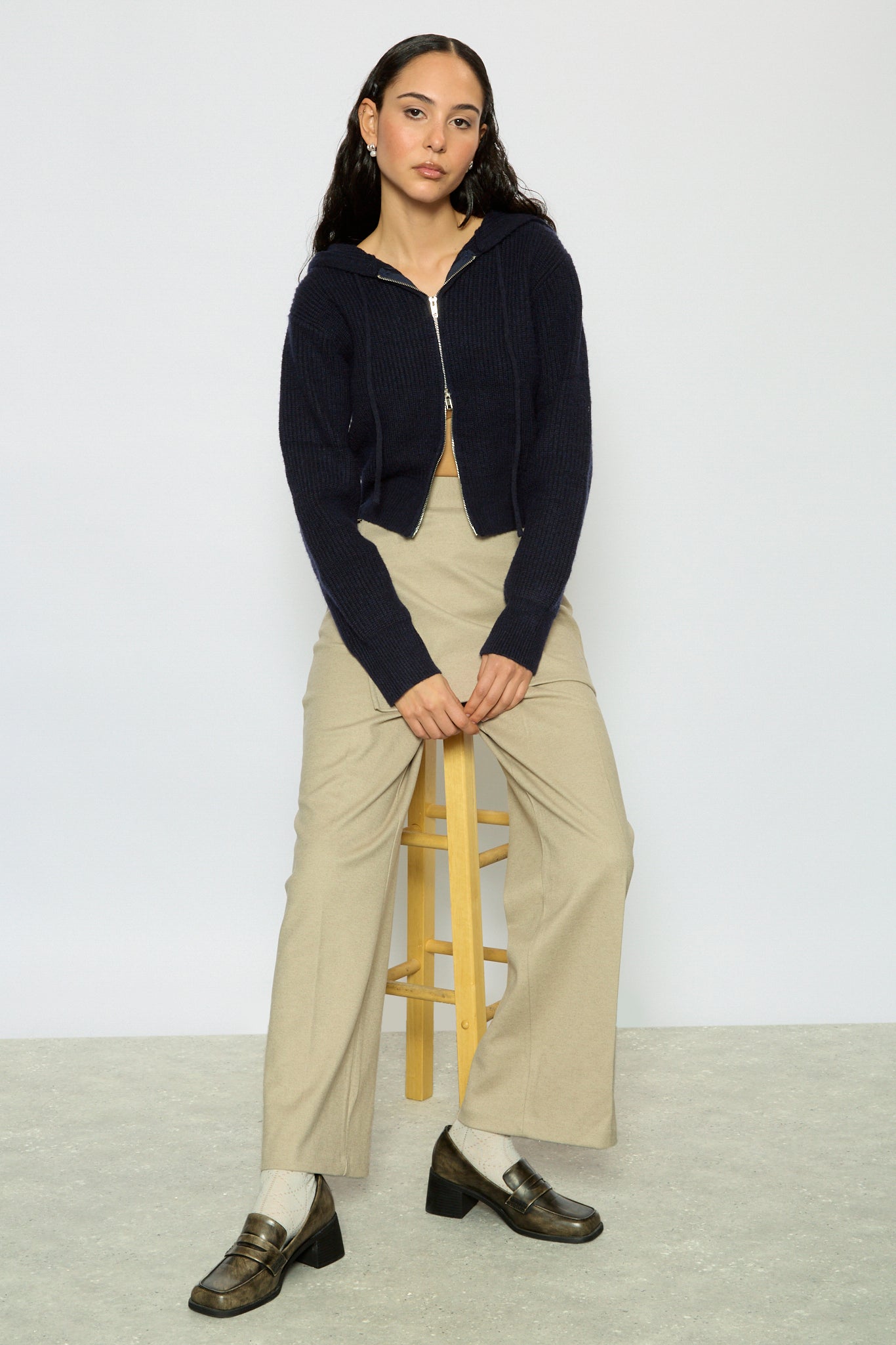 Beige smart skirt trousers