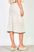 Beige textured knit pencil skirt_2