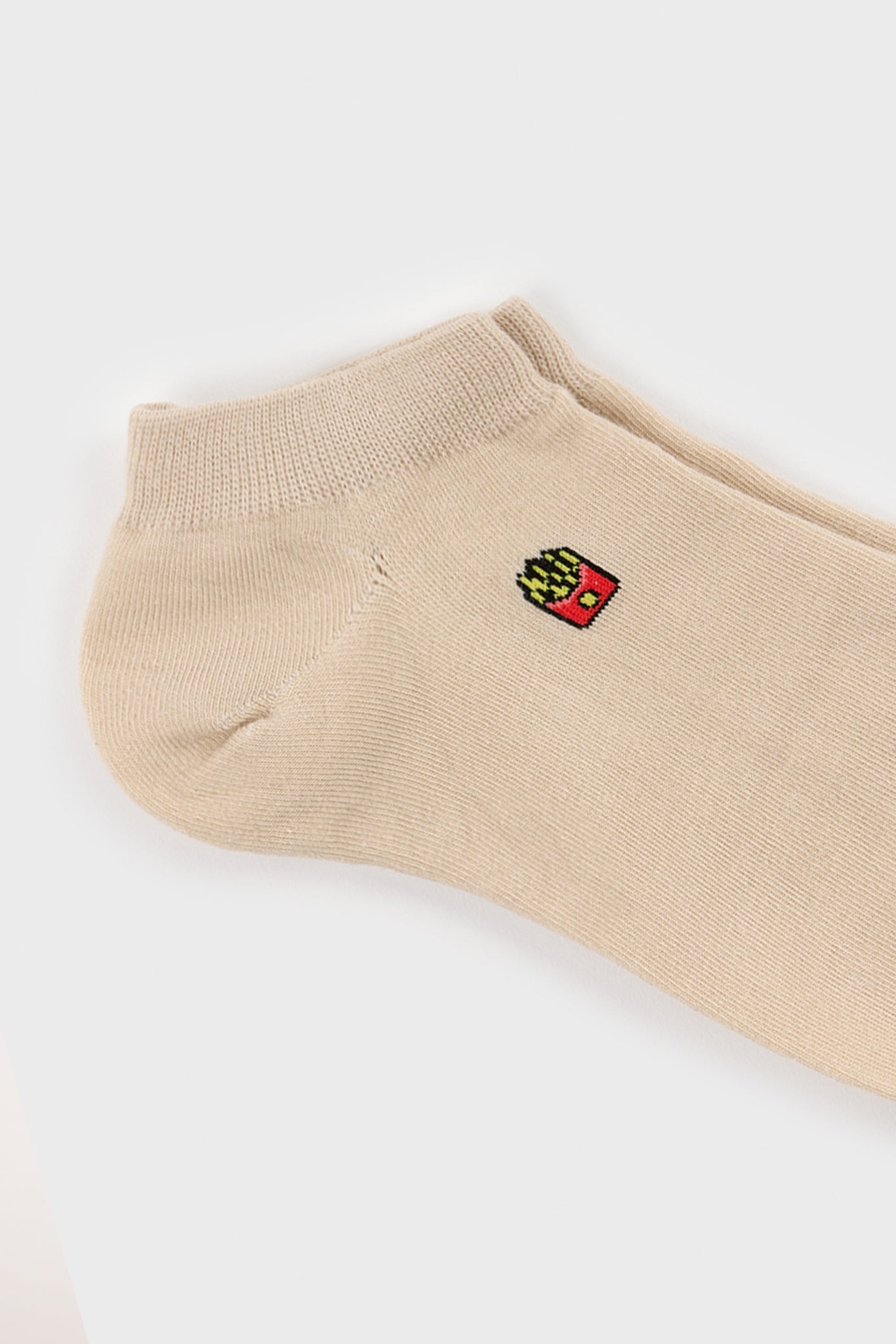 Beige tiny fries ankle socks_4