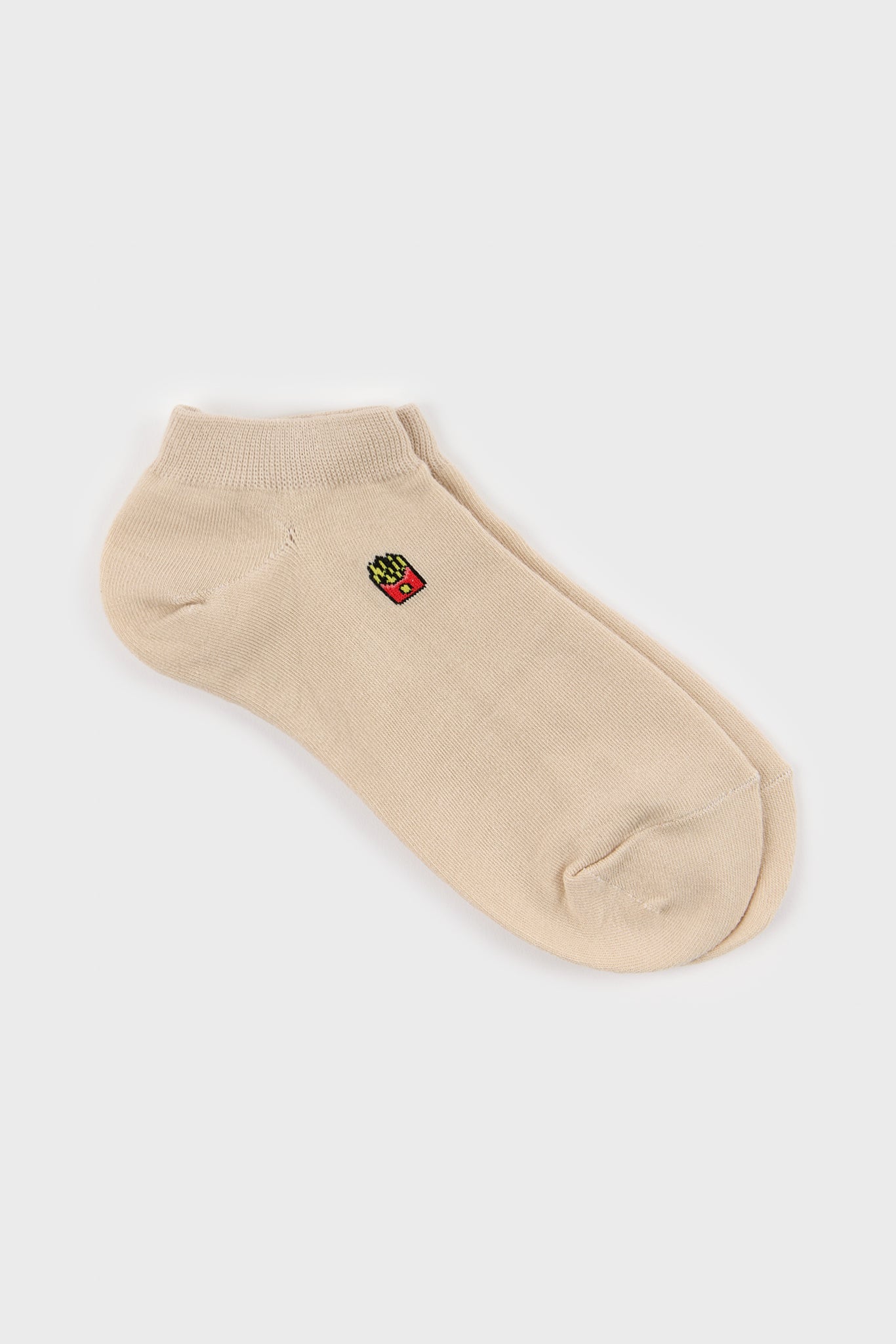 Beige tiny fries ankle socks_3