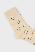 Beige toast and fried egg socks_2