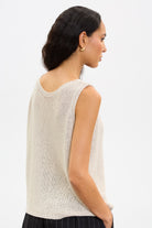 Beige wide neck knit tank_2