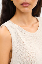 Beige wide neck knit tank_3