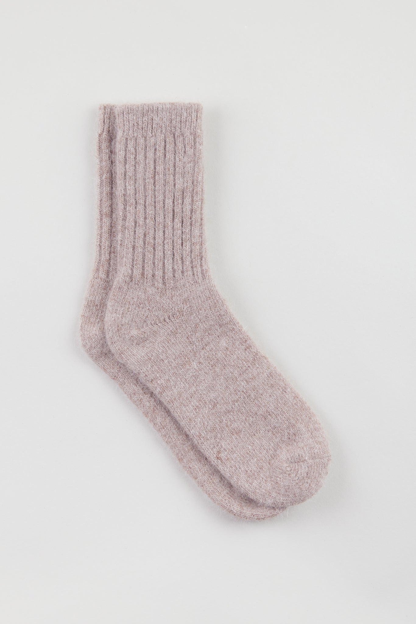 Dark ribbed angora socks - Set of 5_4