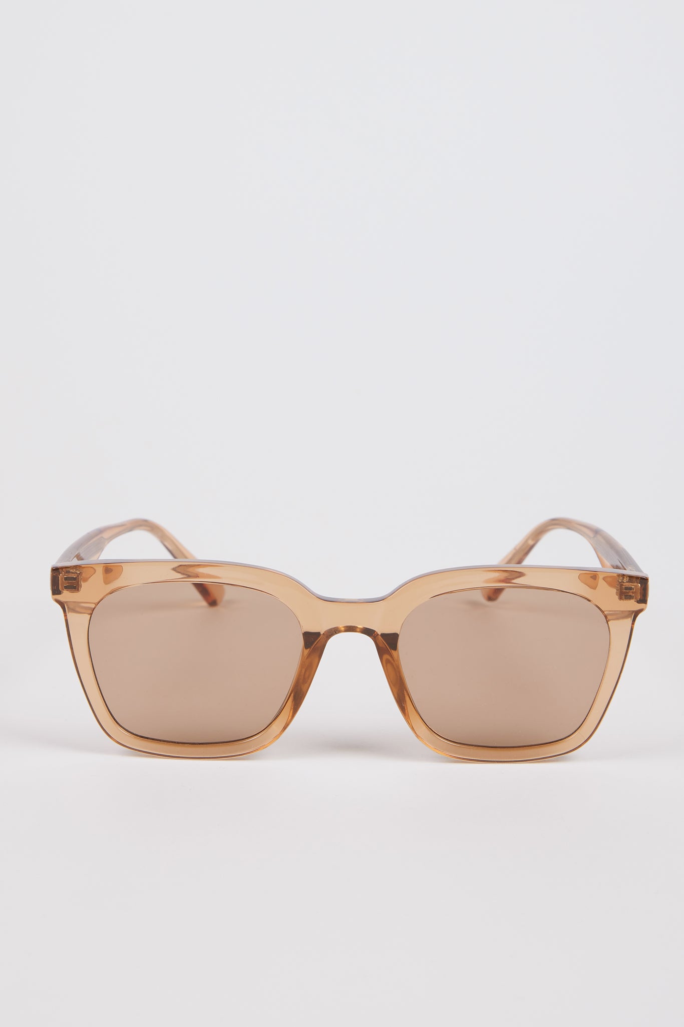 Beige square frame sunglasses