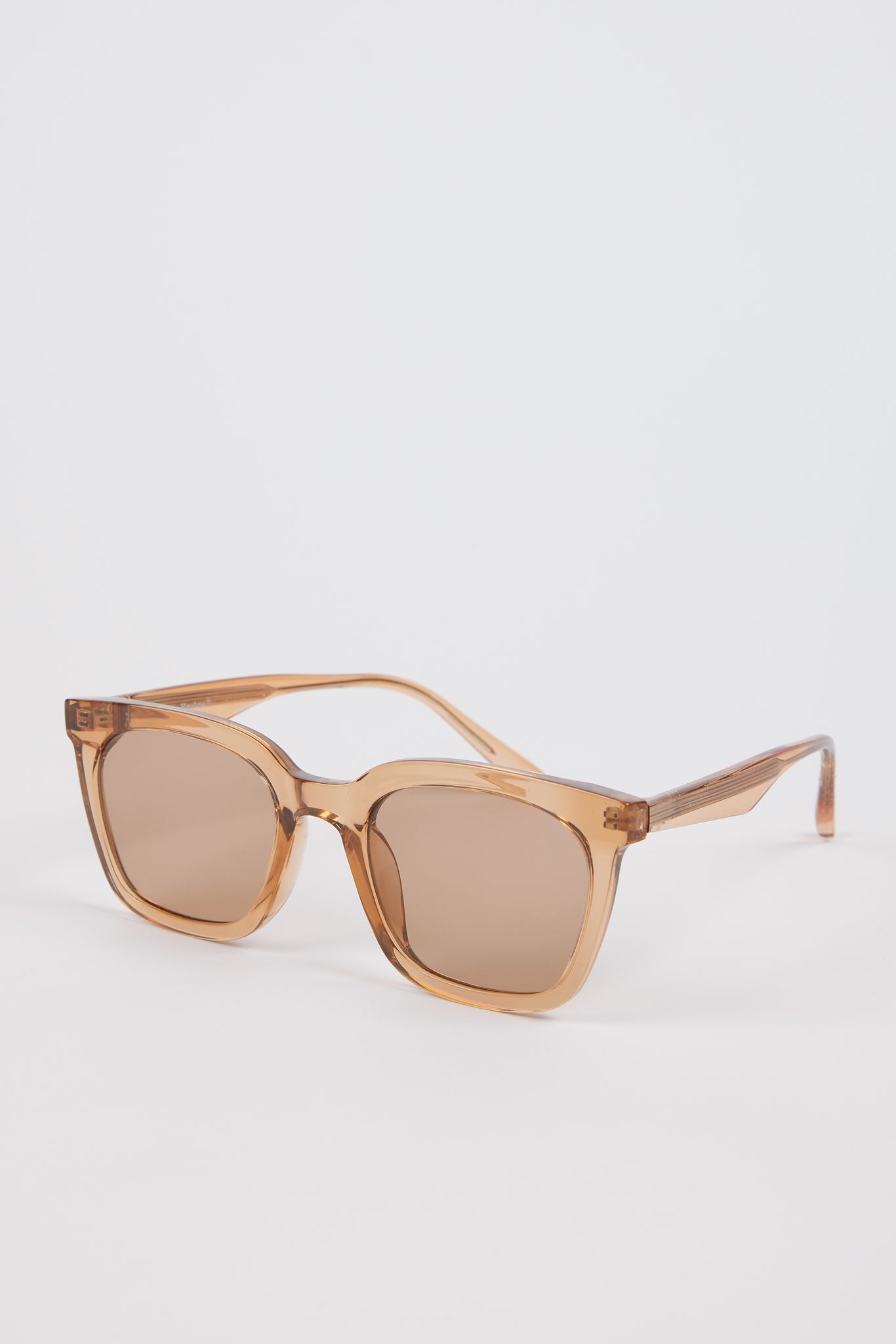 Beige square frame sunglasses