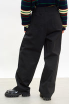 Black adjustable waist trousers_2