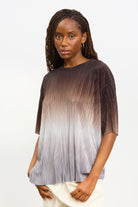 Black and grey bold ombre ribbed tee_1