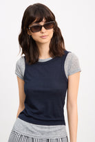 Black and grey tank layered tee T-shirt_1