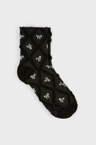 Tiny bow diamond texture socks - Set of 3