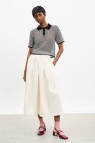 Black and ivory mix knit polo_4