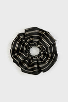 Black and ivory striped scrunchie_1