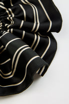 Black and ivory striped scrunchie_2