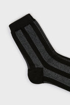 Black and silver glitter vertical striped socks_2