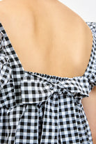 Black and white gingham ruffle trim tank_3