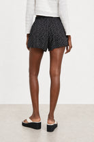Black and white polka dot balloon shorts_2