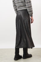 Black and white polka dot satin touch skirt_2