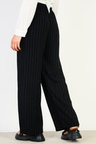 Black and white striped tie waist trousers_2