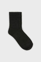Natural angora ribbed ankle trim socks - Set of 5
