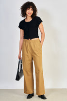 Black button front short sleeved top_5