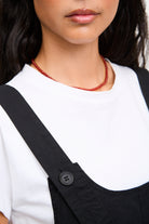 Black button strap dungerees_5