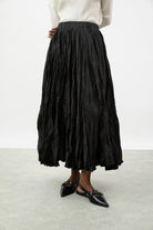 Black crinkled maxi skirt_1
