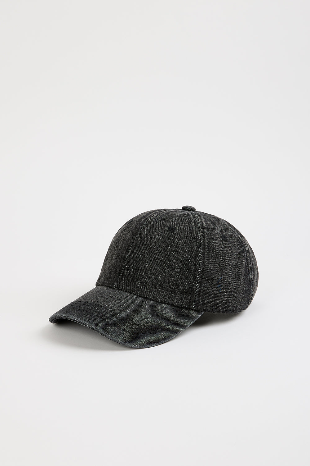 Black denim baseball cap_5