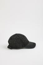 Black denim baseball cap_1