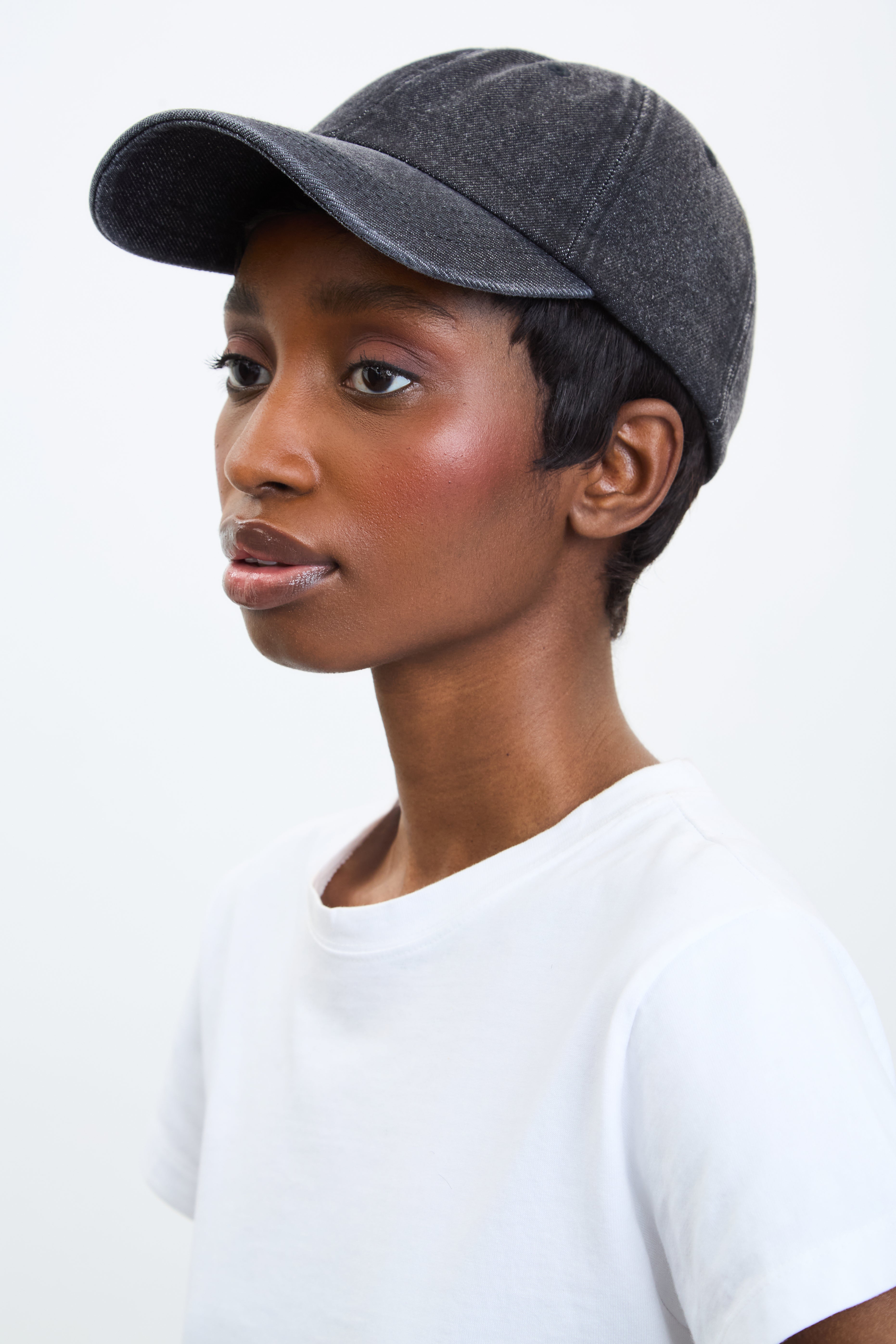 Black denim baseball cap_3