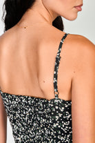 Black floral print maxi dress_4