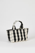 Black giant check mini tote bag_2