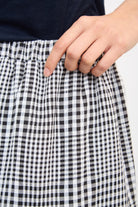 Black gingham tiered maxi skirt_3