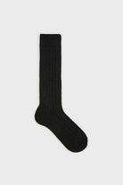 Black glitter long ribbed socks_1