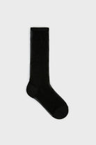 Black glitter superstar long socks_1