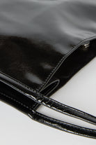 Black high shine PVC tote bag_4