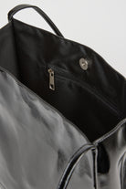 Black high shine PVC tote bag_5