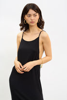 Black jersey low back dress_4